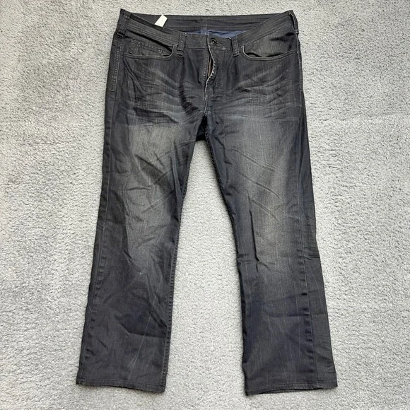 Buffalo David Bitton Jeans Mens 36x30 Gray Denim Straight Casual Office - Picture 3 of 9